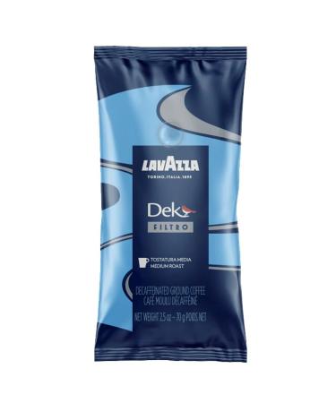 Lavazza DEK Decaf Filtro Dark Roast Ground Coffee 2.5 oz Pouches 18 Pouches/Case