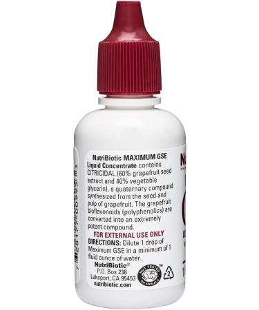Maximum GSE Liquid Concentrate 1 oz. by Nutribiotic - Buy Online on SooperMarket.com
