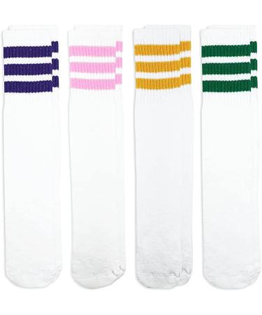 Jefferies Socks Kids Unisex Stripe Knee High Tube Socks 4 Pack - Rainbow Assorted (Medium) - Buy Online on SooperMarket.com