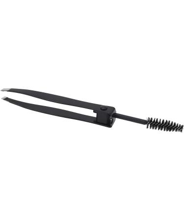 Black Multifunctional Eyebrow Tweezers with Comb | 2-in-1 Makeup Tool for Perfect Eyebrows & Face Hair - Shop Now! - Buy Online on SooperMarket.com