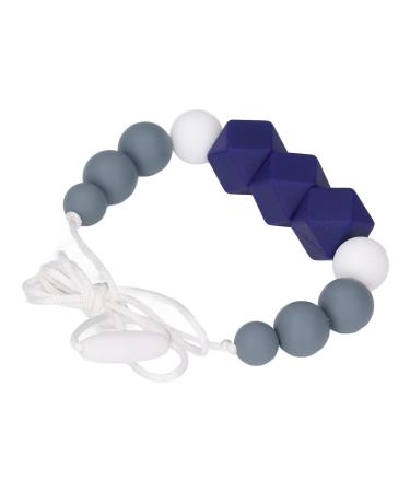 Buy Dark Blue Silicone Biting Toys - Easy to Clean Baby Feeding Chain | Safe & Pedagogically Designed for Everyday Use - Buy Online on SooperMarket.com