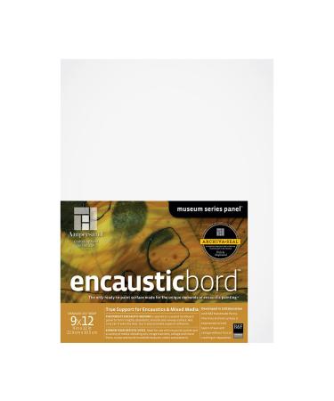 Ampersand Art Supply Wood Painting Panel: Museum Series Encausticbord  1.5 Inch Cradle  9x12
