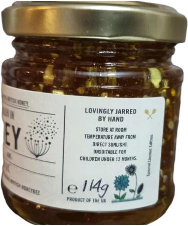 Pollen in British Honey - British Pollen collected throughout the whole season in RAW British Honey (114g Glass jar) - Buy Online on SooperMarket.com