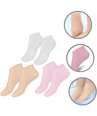 WOFASHPURET 3 Pairs moisturizing Socks Cracked Heel Socks Barefoot Scientist Foot Care Foot Socks Cracked Heel Repair moisturizing Gel Socks Lotion Socks Aloe Socks spa Miss Skin Friendly Sebs - Buy Online on SooperMarket.com
