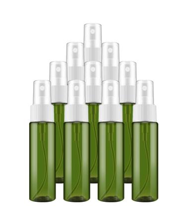 Frandy House spray bottles 30 ml small spray bottle 10 pieces ideal for essential oils cleaning hair and make-up leakage-proof atomizer spray bottle with funnel and label (green)