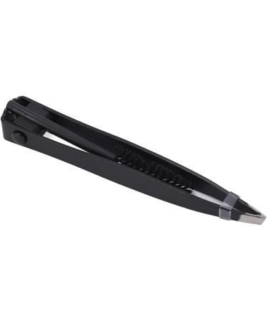 Black Multifunctional Eyebrow Tweezers with Comb | 2-in-1 Makeup Tool for Perfect Eyebrows & Face Hair - Shop Now! - Buy Online on SooperMarket.com