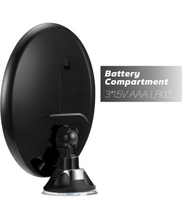 10x Lighted Magnifying Makeup Mirror with Suction Cups - Easy Install, 360 Swivel Joint - Buy Online on SooperMarket.com