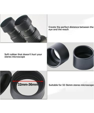 2PCS Soft Rubber Eyepiece Covers for 32-36mm Stereo Microscope - Flat Angle Eyeshields - Buy Online on SooperMarket.com