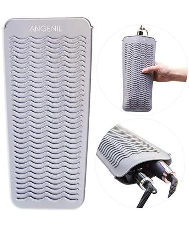 ANGENIL Professional Silicone Heat Resistant Mat Pouch - Portable Travel Mat for Hair Tools - Grey - Buy Online on SooperMarket.com