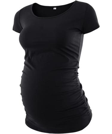 Love2Mi 3PCS Maternity Shirt Short Sleeves T-Shirt Casual Tops - L Black/White/Gray - Buy Online on SooperMarket.com