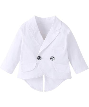 AmzBarley Baby Boys Gentlemans Outfit Suit | Kids Tuxedo Rompers | White 278 | 12-18 Months - Buy Online on SooperMarket.com