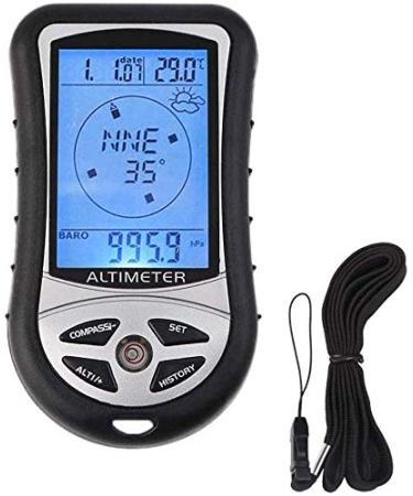 Altimeter. 8 in 1 Electronic Digital Multifunction LCD Compass Altimeter Barometer Thermometer.Altimeter Compass Weather Forecast Thermometer Barometric Pressure Tester Multifunctional Meters
