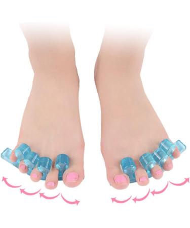 Silicone Gel Shoe Separator Pair for Valgus Adjuster & Lengthening - Blue Orthotic Shoe Padding for Comfort and Support - Buy Online on SooperMarket.com