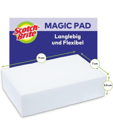 Scotch-Brite Magic Dirt Eraser - 12 Pack Cleaning Sponges for Walls Shoes & Sinks - Chemical-Free Spot Removal - Buy Online on SooperMarket.com