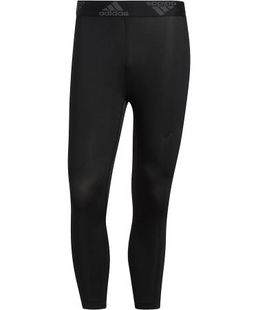 adidas Men's Techfit 3/4 Tight 3-Stripes Black X-Large - Performance Compression Leggings - Buy Online on SooperMarket.com