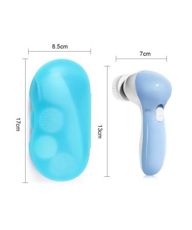 Buy MOSCHOW Face Cleansing Brush 4-in-1 Set - Waterproof Facial Brush with Exfoliating Heads - Blue - Buy Online on SooperMarket.com