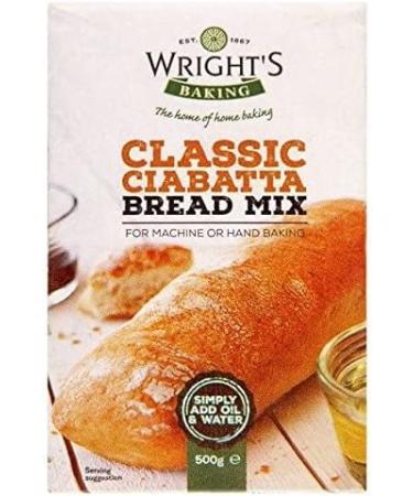 Wright's | Ciabatta Bread Mix 5X500g | Simply Add Oil and Water | It is delicious plain or as a base for your own ideas or ingredients | For Machine or Hand Baking | Suitable for Vegetarians - Buy Online on SooperMarket.com