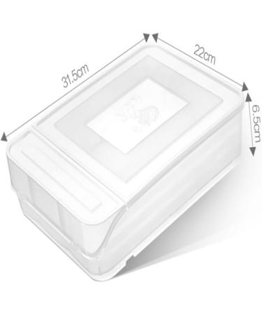 OSALADI 1pc box Capacity Multifunctional Holder Kitchen White Egg Plastic Refrigerator Tray Stackable Home White 31.5x22cm - Buy Online on SooperMarket.com