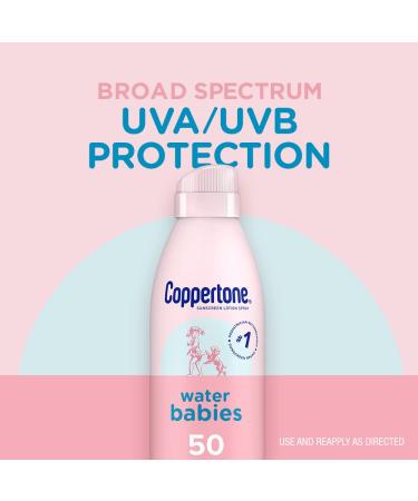 Coppertone WaterBabies SPF 50 Sunscreen Spray & Pure and Simple Stick Bundle (6oz Spray & 0.49oz Stick) - Buy Online on SooperMarket.com