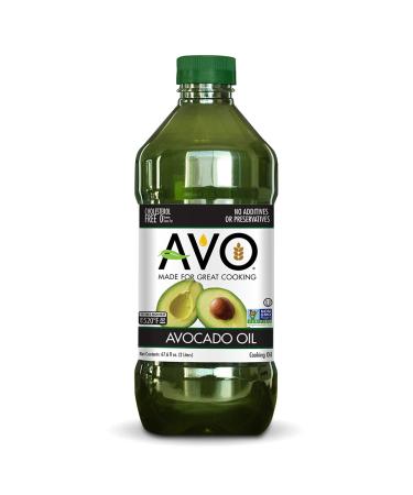 AVO NON GMO 100% AVOCADO Oil Frying, Baking, Non-stick Sauting, Salads, Vinaigrette, Marinades, Pan Coating, General Cooking 67.6 Fl-oz, NO preservatives added, Naturally Processed