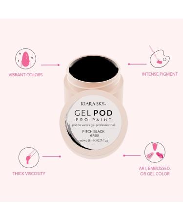 KIARA SKY Professional Nails Gel Art Pod - 0.17 fl oz Pitch Black | Perfect for Nail Art & Designs - International Shipping Available - Buy Online on SooperMarket.com