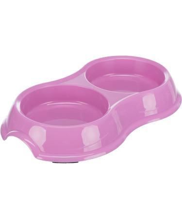 Trixie Light Weight Version Plastic Double Bowl for Cat 200 ml Assorted Colors 1 Count (Pack of 1) - Buy Online on SooperMarket.com