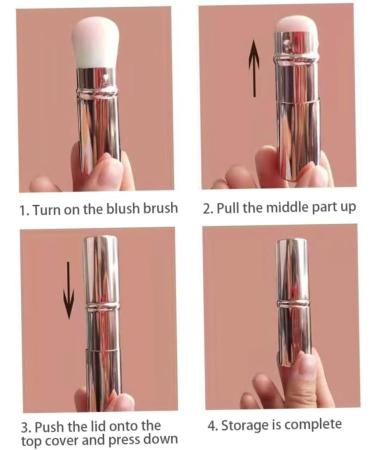 Retractable Makeup Brush Portable Face Blush Powder Brush Makeup Tool for Travel - Buy Online on SooperMarket.com