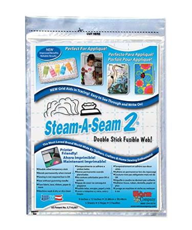 Warm Company Steam-A-Seam 2 Double Stick Fusible Web-9X12 Sheets 5/Pkg (5517) 1 Pack