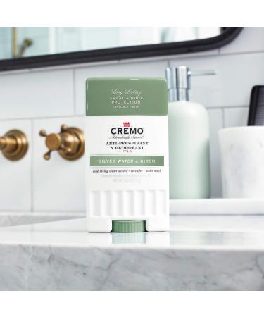 Cremo Anti-Perspirant & Deodorant No. 10 - Silver Water & Birch, 2.65 oz (75 g) | Long-Lasting Protection - Buy Online on SooperMarket.com