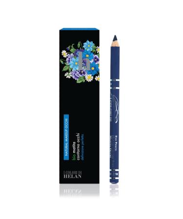 Helan I Colori - Flawless Blue Eyeliner Pencil with Vitamin E and Vegetable Oils for Long-Lasting Contouring and Shading - Smooth and Soft Bio Eye Pencil for Perfect Eye Make Up - Made in Italy Overseas Blue 1 count (Pack of 1)