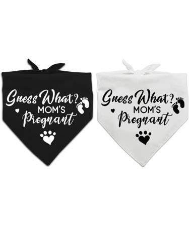Pregnancy Announcement Dog Bandana Set for Dog Lovers - Gender Reveal Photo Prop and Pet Scarf Decorations - Pack of 2 - Buy Online on SooperMarket.com