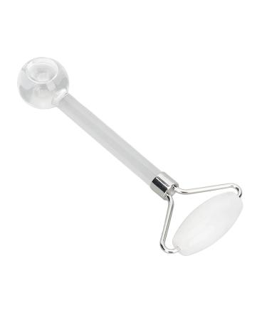 Jade roller 2-in-1 face scooter massage device eye massage GUA-SHA facial tools Jadestein facial lifting skin care device for home use white