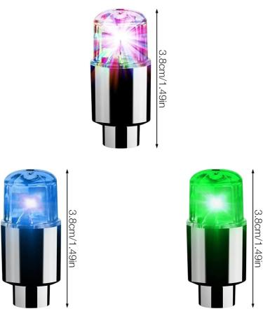 Naveso Bright Valve Caps - 12 PC Bike Tire Lighting Accessories with Intelligent Sensors for Cars & Motorcycles - Buy Online on SooperMarket.com