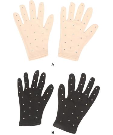 Kawehiop Women's Fashion Figure Skating Wrist Gloves - Breathable Fast-Drying Sunscreen Protection in Skin Color - Buy Online on SooperMarket.com