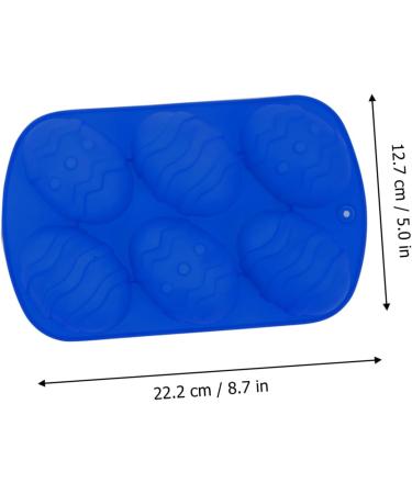 Cabilock Silicone Mold 6 Pcs Six Egg Mold Silicone Molds Capacillos para Cupcake Easter Egg Shaped Molds Chocolate Mold 22.2X12.7CMx3pcs Bluex3pcs - Buy Online on SooperMarket.com