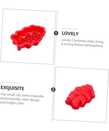 PRETYZOOM 2 pcs Moulds Molds Biscuit Baking Cartoon DIY Mold Silicone Mould Themed Food Cake Dessert Adorable 18.2X11.5X3CM As Shown - Buy Online on SooperMarket.com