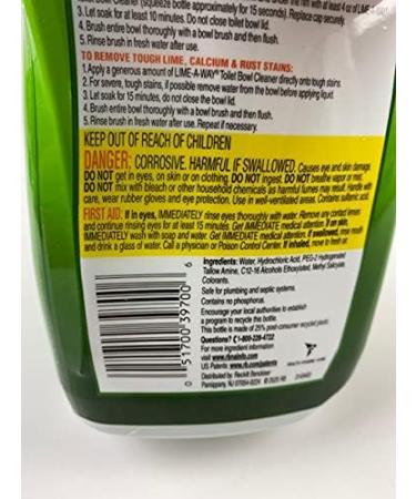 Lime-A-Way Toilet Bowl Cleaner 16 oz - Powerful Liquid Cleaner for Tough Lime & Mineral Deposits | International Shipping Available - Buy Online on SooperMarket.com