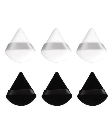 TRIANGLE Powder Puff Flocking High Density 6Pcs Super Soft Air Cushion Makeup Tool