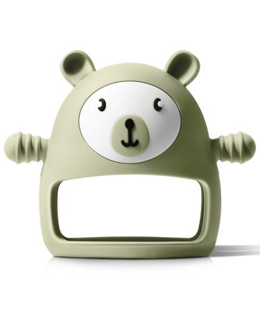 COZYPANDA Teething Toys for Babies 0-6-12 Months  Never Drop Baby Teething Toys Silicone Baby Teether for Soothing Sore Gums  Baby Chew Toys for Sucking Teething Relief for Boy/Girl  BPA Free (Sage)