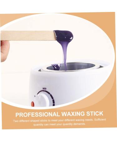 Magiclulu Waxed Wooden Sticks - 100 Pack Hair Removal Spatula & Kids Tinker Set | Practical Wax Applicator for Home Use - Buy Online on SooperMarket.com