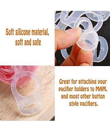 Nuoshen 12pcs Silicone Dummy Pacifier Holder Clip Adapter - White - Buy Online on SooperMarket.com