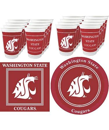 Westrick Washington State Cougars Party Supplies - 48 Pieces
