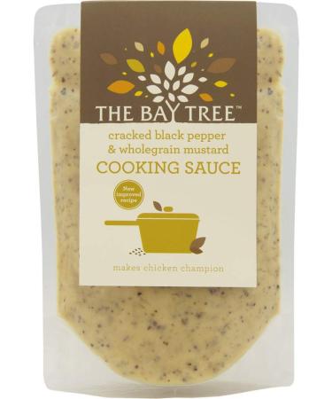 The Bay Tree Cracked Black Pepper and Mustard Sauce 300 g Cracked Black Pepper & Wholegrain Mustard 300 g (Pack of 1)