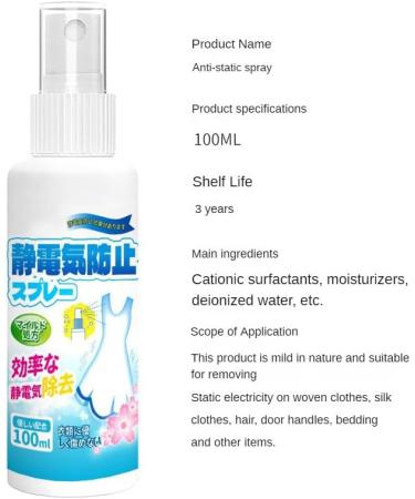 Buy Two 100ml Anti-Static Spray for Hair & Clothes - Smoothing & Wrinkle Removal (Blue) - International Shipping Available - Buy Online on SooperMarket.com