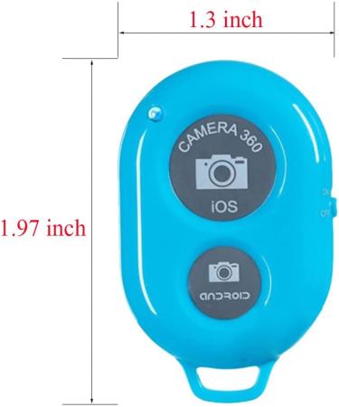 AngelReally Wireless Camera Shutter Remote Control for Smart Phones - iOS/Android Compatible (1 Pink + 1 Blue) - Buy Online on SooperMarket.com