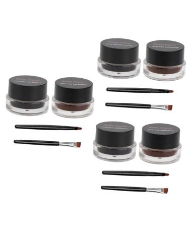 PLAFOPE 6 Pcs Eye Shadow Cream Black Eyebrow Hair for Highlighting Eye Liner Black Matte Eyeliner