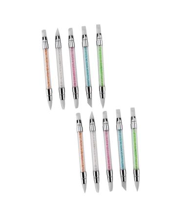 DOITOOL 10 Pcs Nail Art Tools Nail Gel Manicure Dotting Pen Gel Nail Kit Nail Art Brush Nail Dotting Tool Dot Pen Hollow Out Embossing Pen