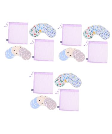 Toyvian 3 Sets Wash Breast Pads Cotton Breast Medera Reusable Pads Comfortable Pads Pads for Leaking Mother Washable Pad to Feed Polyester Cotton Printed TPU Coated Cloth