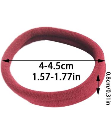 50-Pack No Damage Silicone Hair Ties | Soft & Stretchy Large Rubber Bands for Thick Curly Hair | Cute Ponytail Holders in Dark Colors - Buy Online on SooperMarket.com