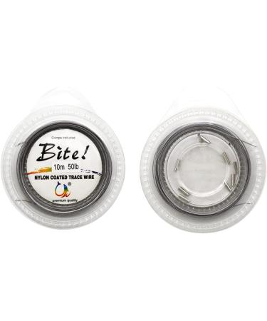 5LB-280LB Stainless Steel Wire Leader Nylon Coated Fishing Leader - 32.8ft, 100LB, 7 Strands, 10pcs Crimp Sleeves - Buy Online on SooperMarket.com